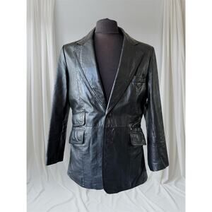 Men's Vintage Leather Blazer, Large/ 42
